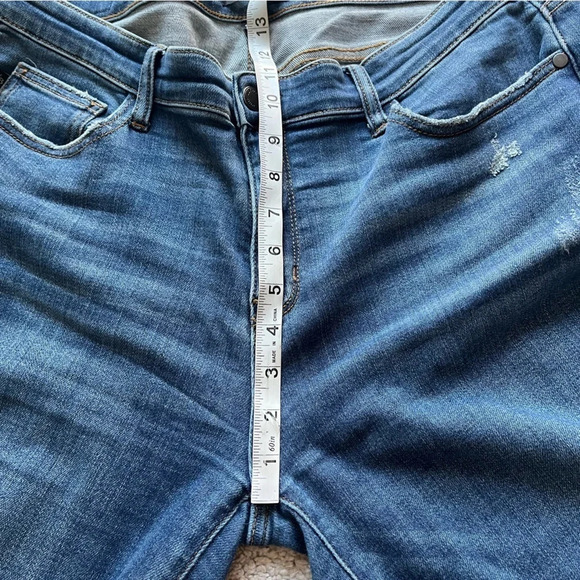 Judy Blue jeans slim fit mid rise dark wash distressed 32 - Picture 6 of 9